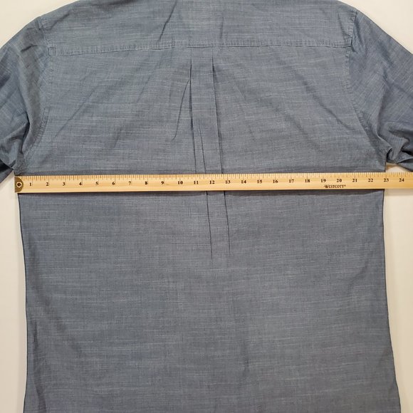Johnnie-O Shirt Mens Large Chambray Tailored Fit Casual Button Up Coastal Preppy - Picture 11 of 14